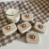 Estuche para lentes de contacto de color cálido con té con leche